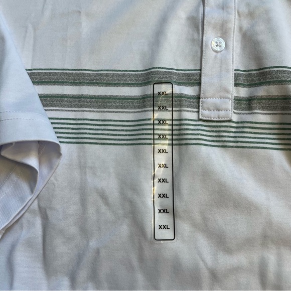 NEW Travis Mathew Polo Shirt Mens XXL 2XL White Golf Casual Performance FLAW - Picture 4 of 10